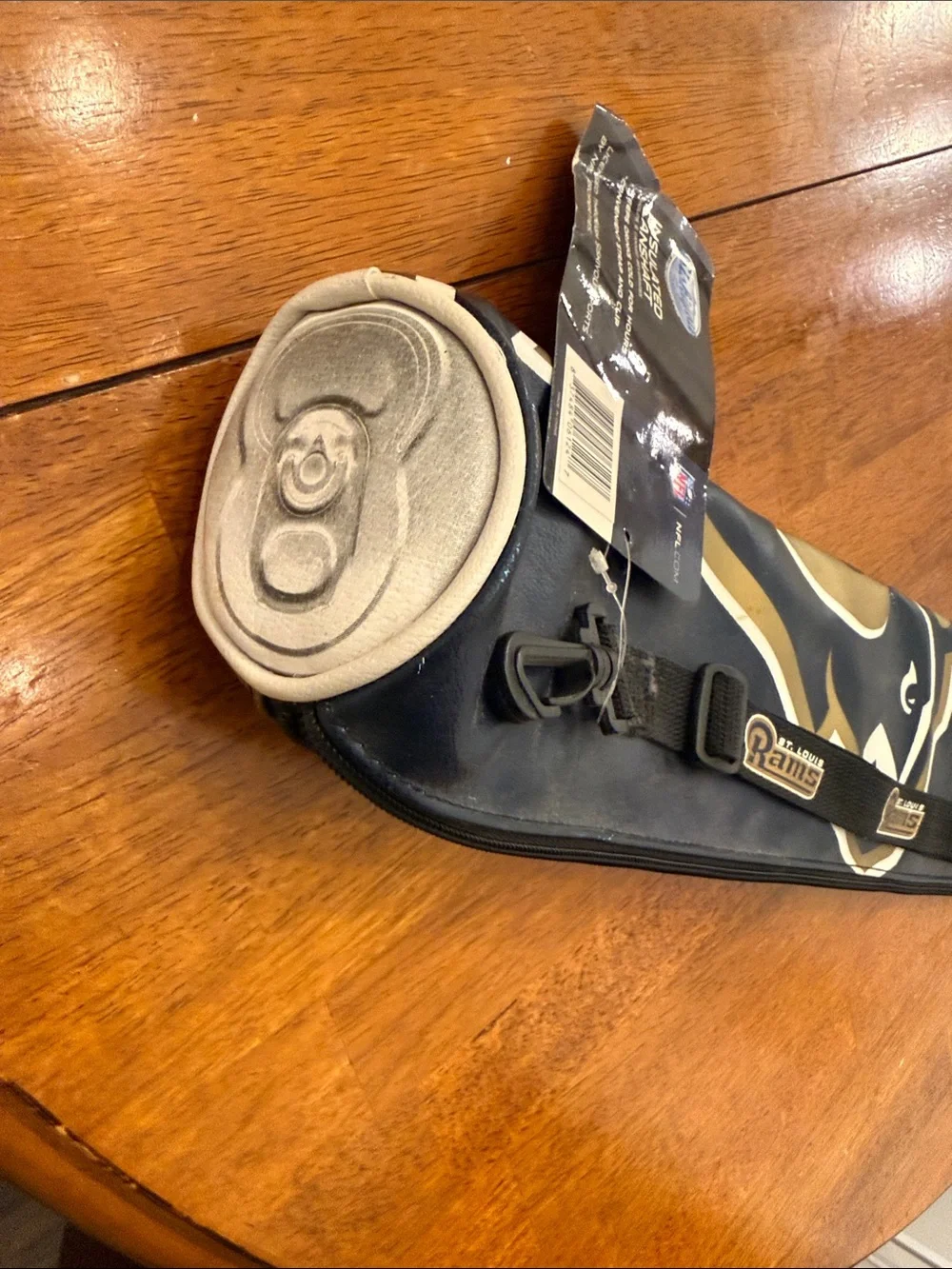 NFL St. Louis Rams Gold and Navy beverage can holder insulated